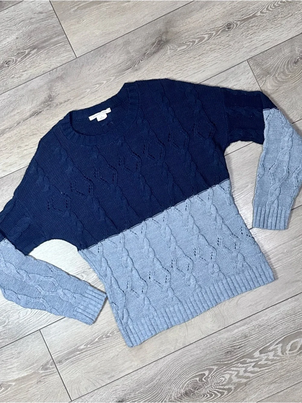 Urban Outfitters Coincidence & Chance Colorblock Cable Knit Sweater - Picture 2 of 12